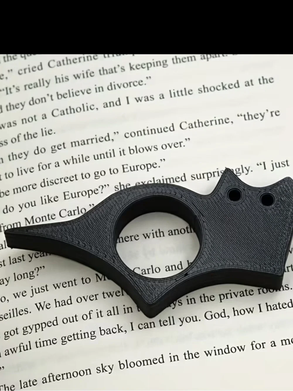 Black Cat Page Holder Bookmark Book Opener Reading Accessory